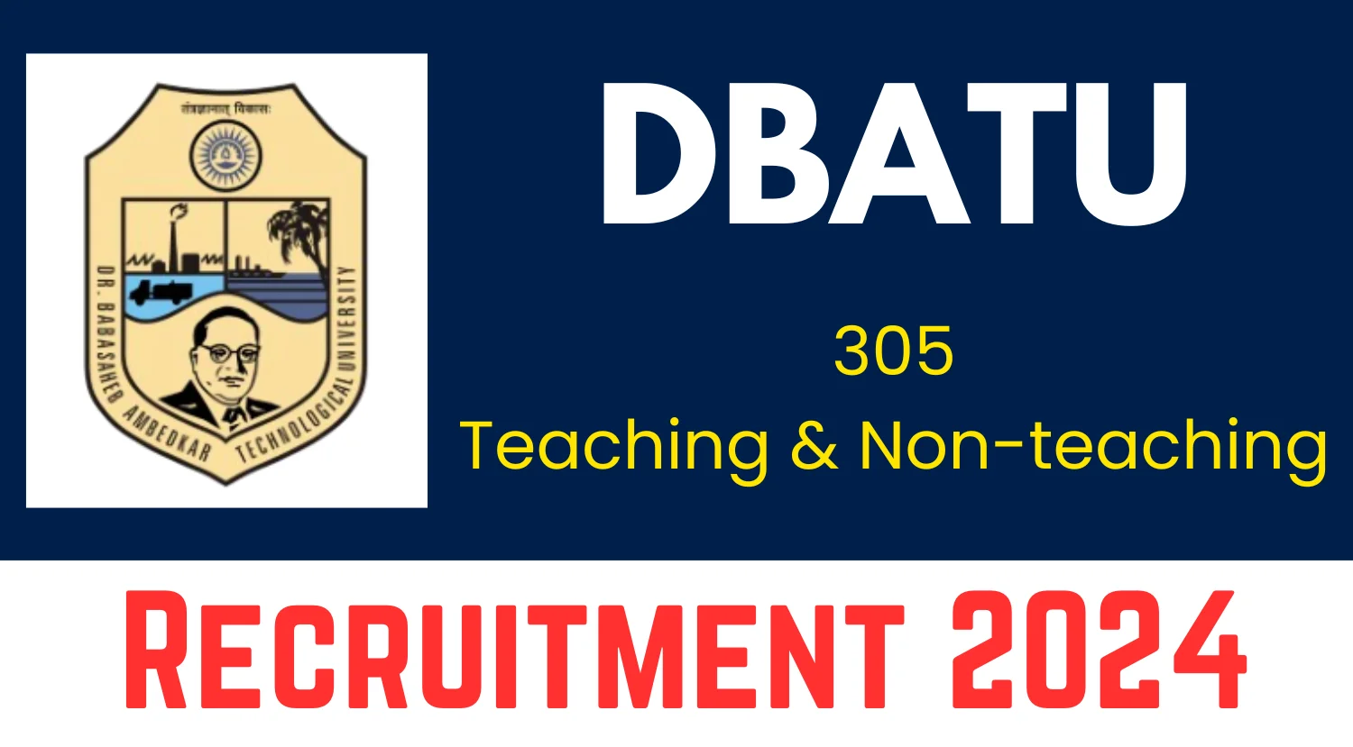 DBATU Non-Teaching Recruitment 202