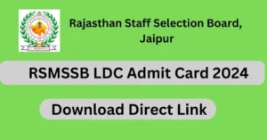 RSMSSB LDC Admit Card 2024