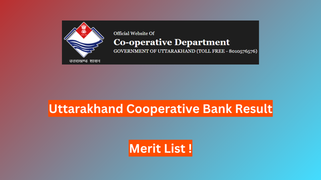 Uttarakhand Cooperative Bank Result 2024