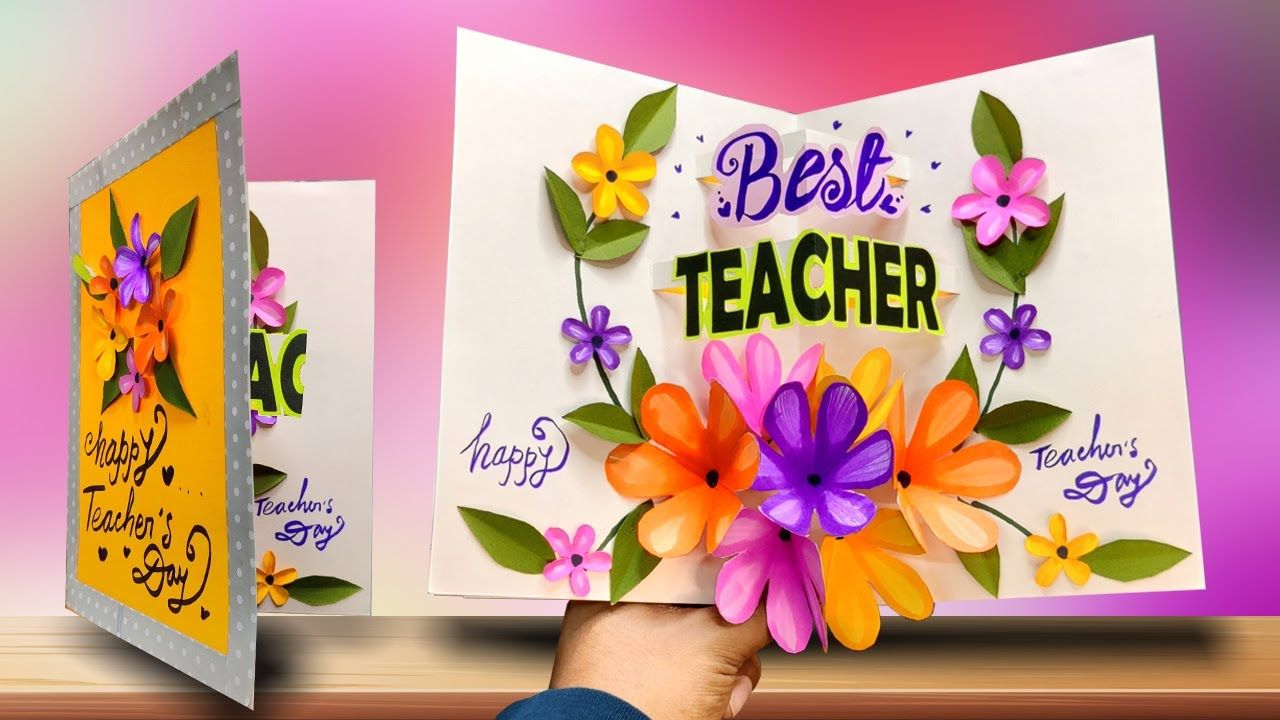 Happy teacher day card 2024