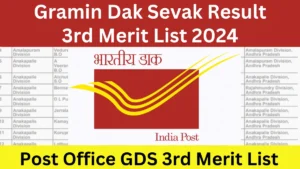 India Post GDS Result 3rd Merit List 2024